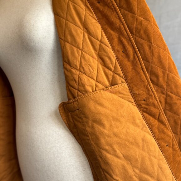 Madewell Quilted Corduroy Walton Jacket | Women's | Color: Orange / Brown | Size - Picture 4 of 6